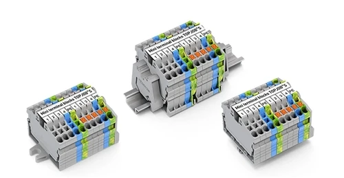 Compact Rail-Mount WAGO Terminal Blocks Stable, Maintenance-Free Connections
